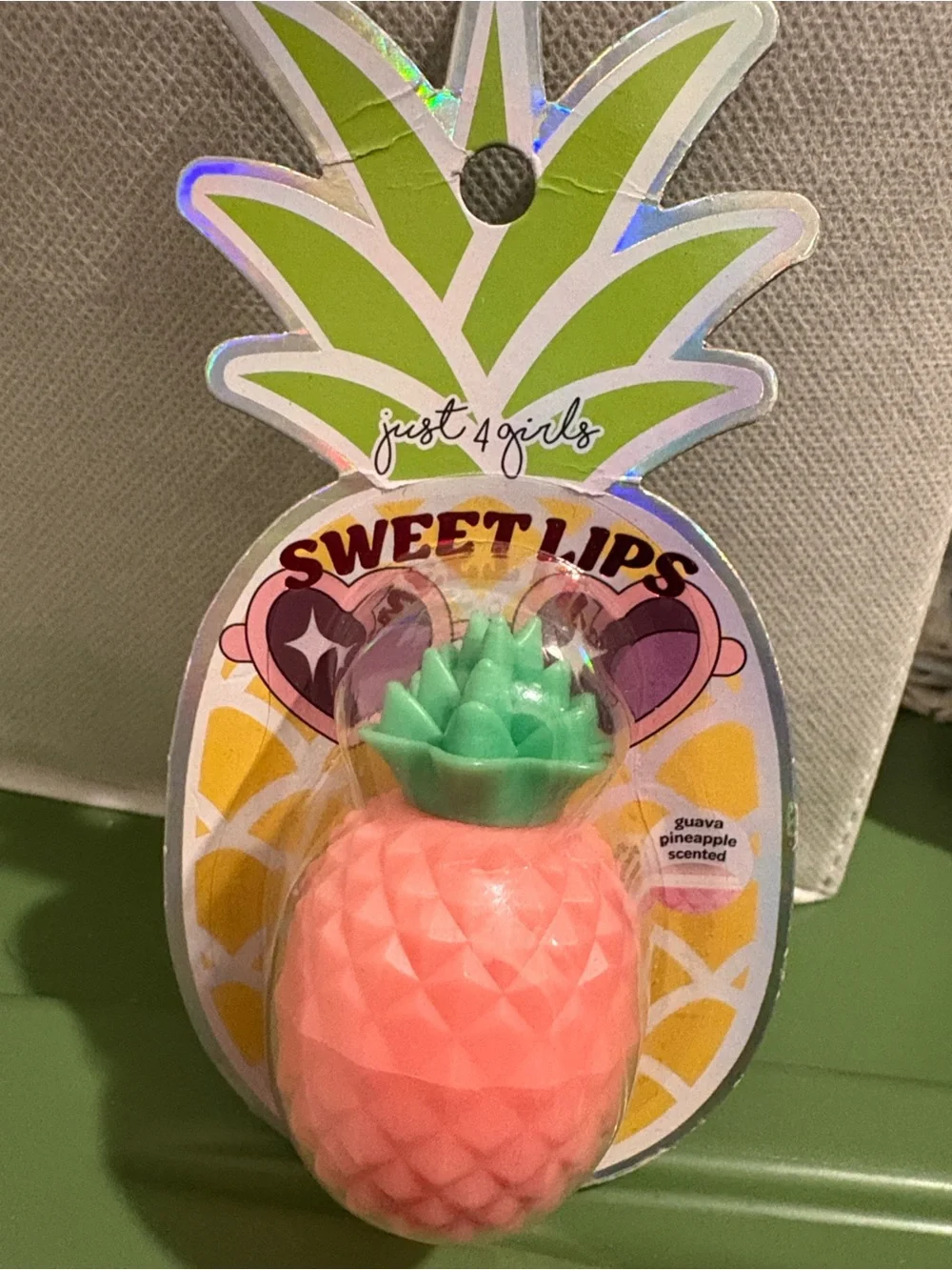 Sweet Lips Pineapple Lip Balm - Pink & Green